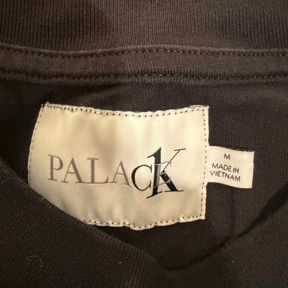 Palace x Calvin Klein CK1 Long Sleeve T-Shirt Black Size Medium M Logo Tee - Picture 4 of 7